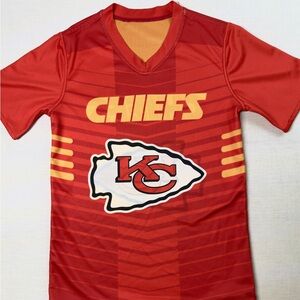 Kansas City Chiefs NFL Flag Football Jersey Youth Size M Red Yellow Reversible